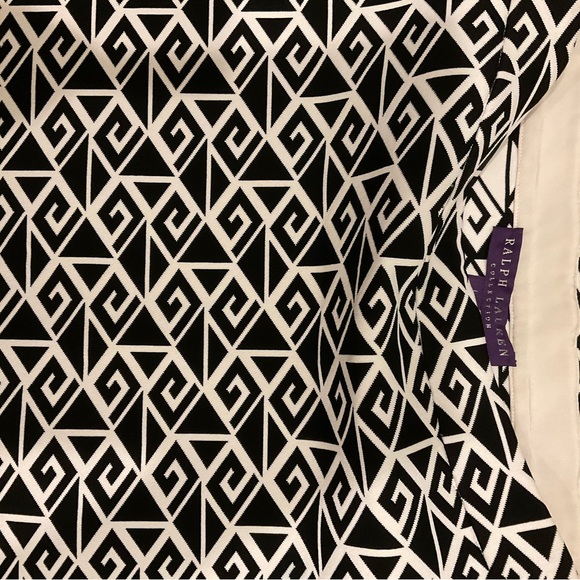Ralph Lauren Black and White Geometric Skirt - Picture 3 of 7
